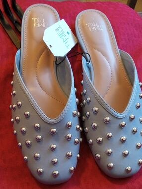 Brand New TIME AND TRU Studded Slip-On Mules